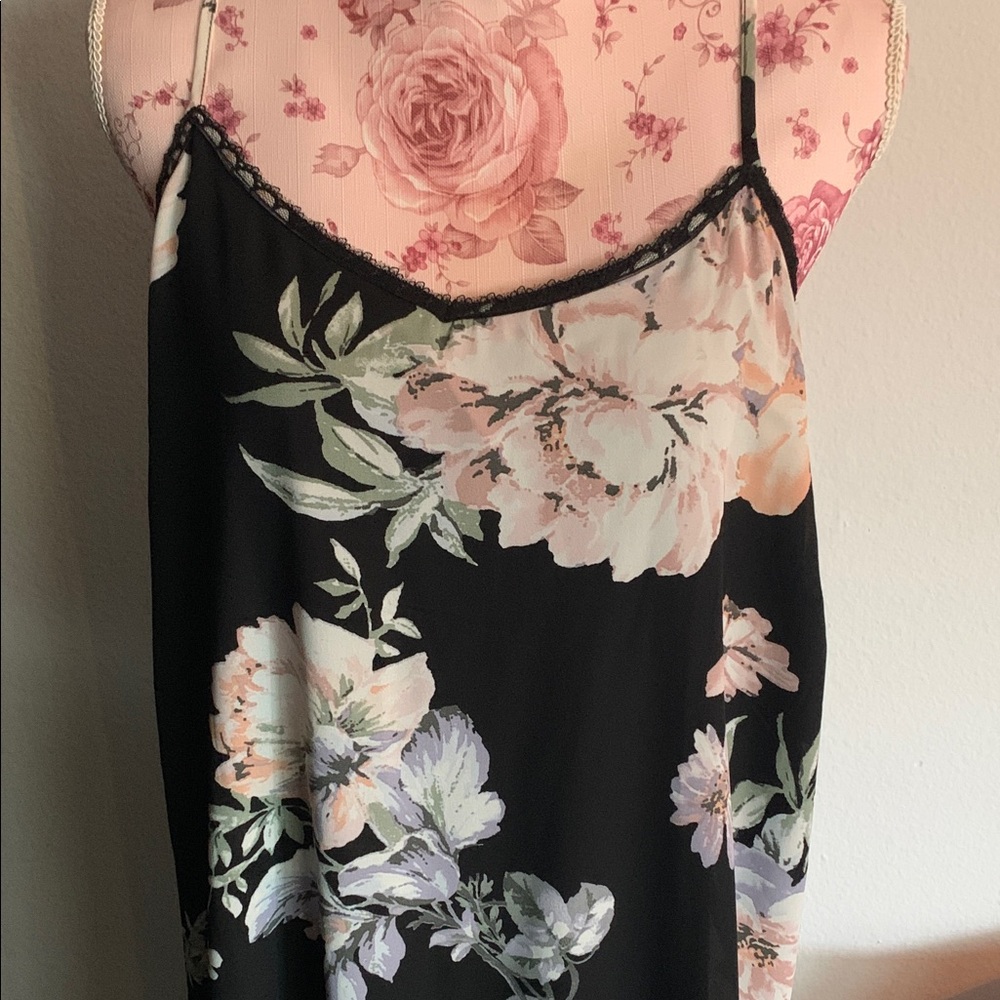 American Rag Black Floral Mini Dress